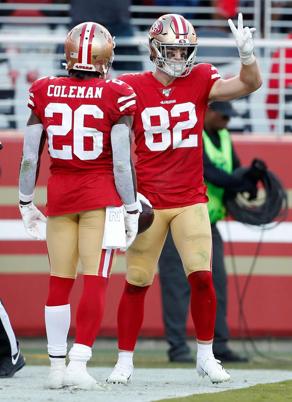 Ross Dwelley's contributions to 49ers have been no joke, despite