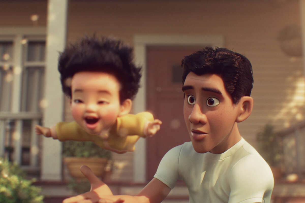 A scene from Pixar's short film "Float."