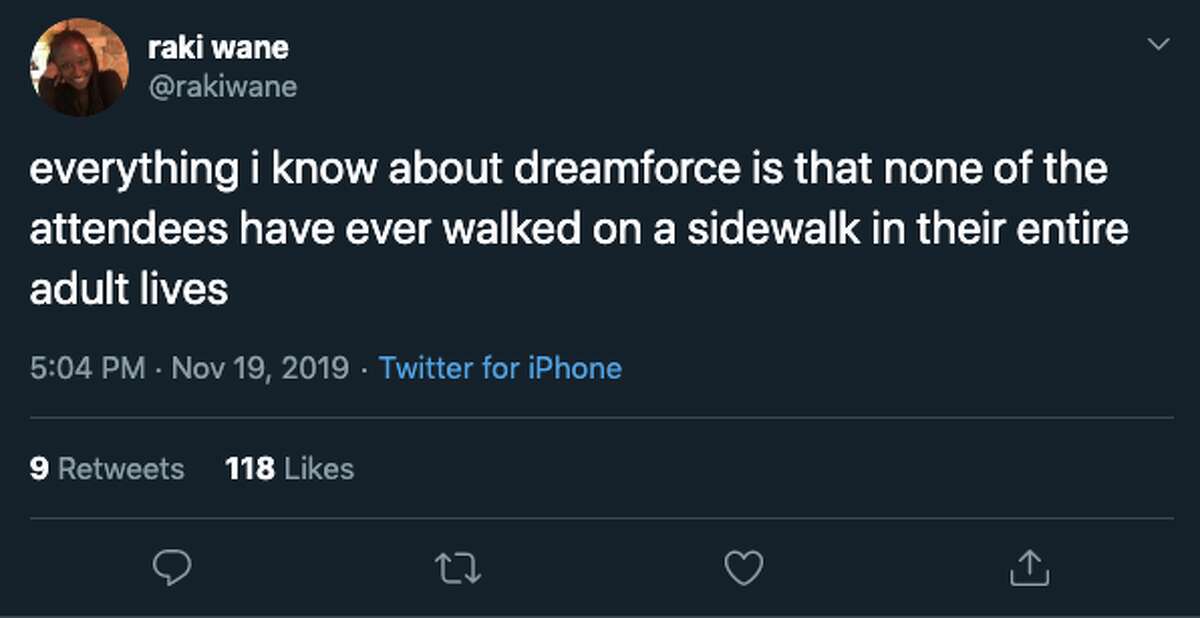Twitter reacts to Dreamforce, the 19th annual conference for the Salesforce community.