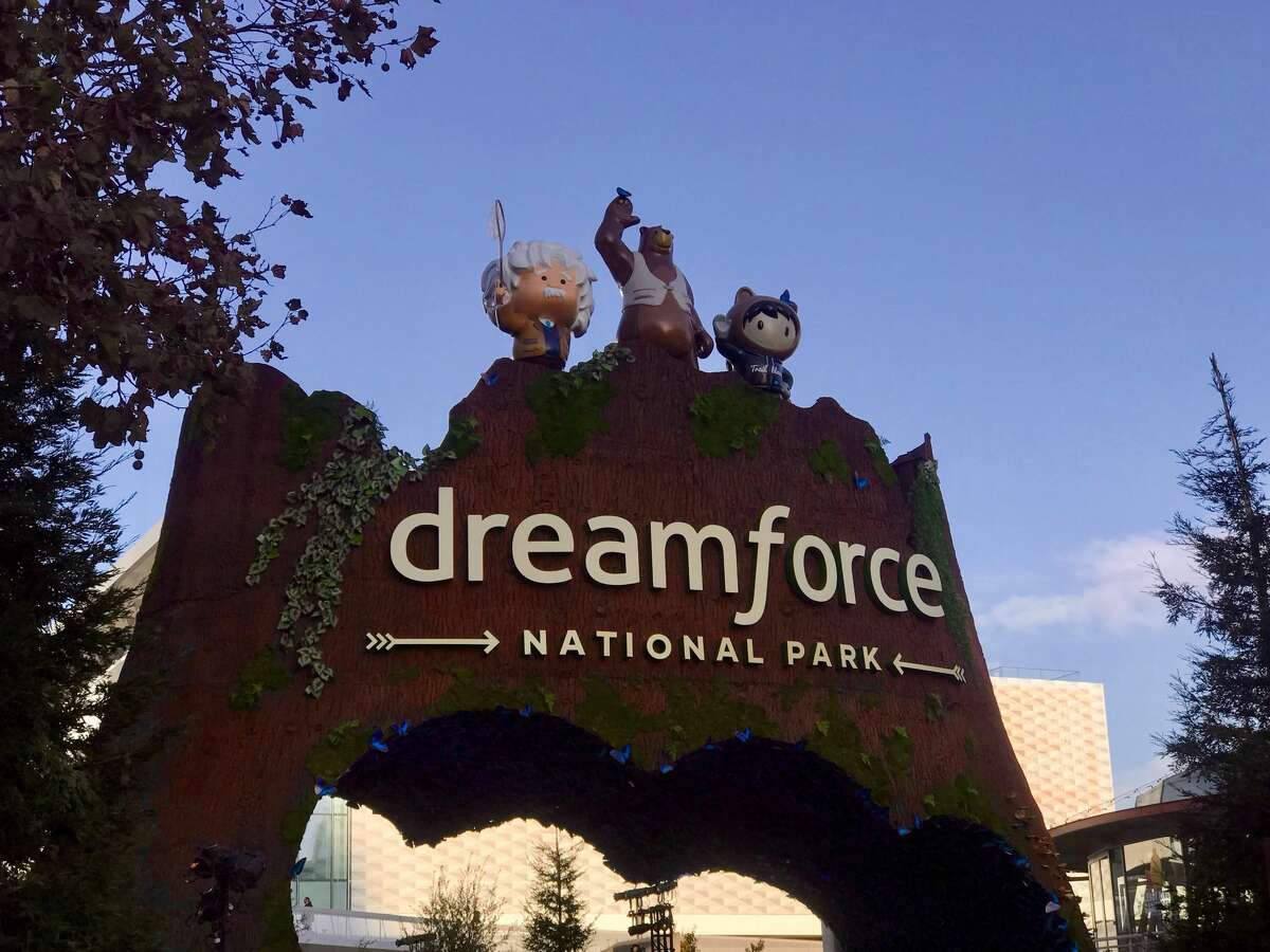 The entryway to Dreamforce National Park. Click through the gallery for Twitter's hilarious reactions to the annual conference.