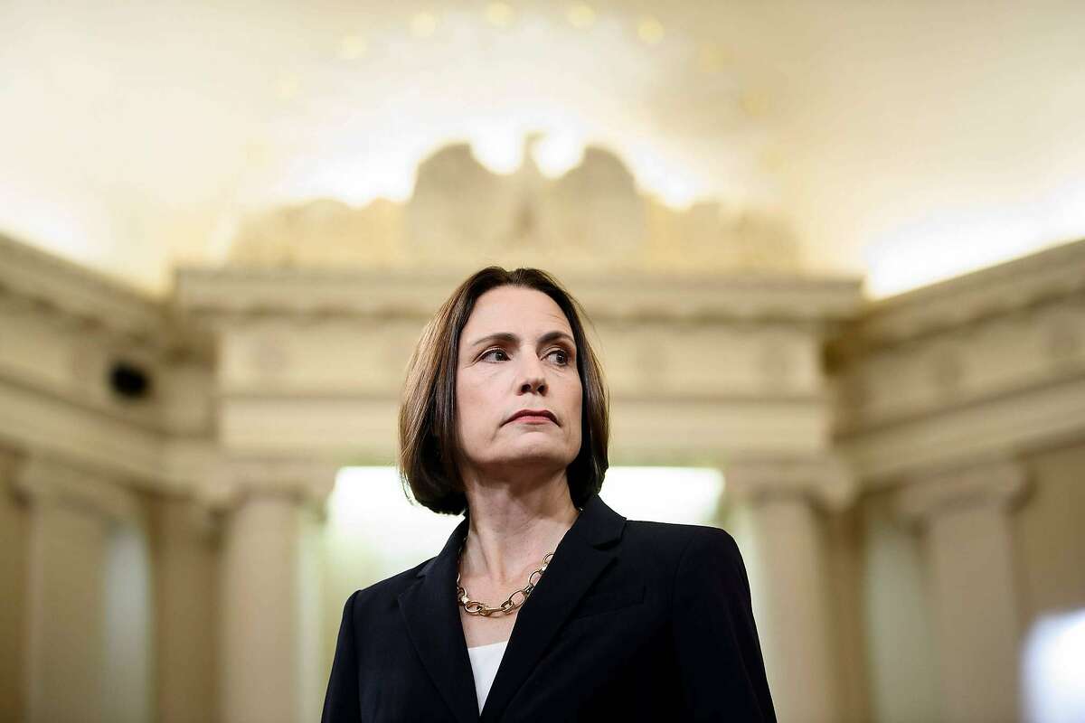 Fiona Hill, the former top Russia expert on the National Security Council, arrives to testify during the House Intelligence Committee hearing as part of the impeachment inquiry into US President Donald Trump on Capitol Hill in Washington,DC on November 21, 2019.