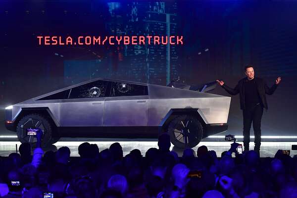 Elon Musk Unveils Teslas New Cybertruck Accidentally