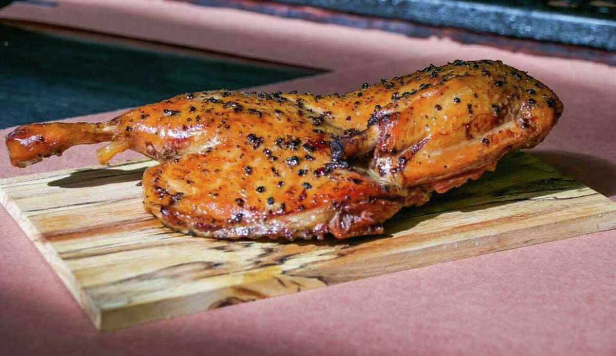 Smoked duck at Harlem Road Texas BBQ.