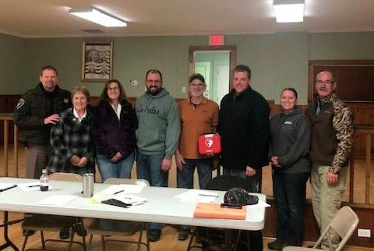 The Chase Township Board of Trustees accepted two AEDs from the Main Street Foundation on behalf of the township at a meeting in November. (Submitted photo)