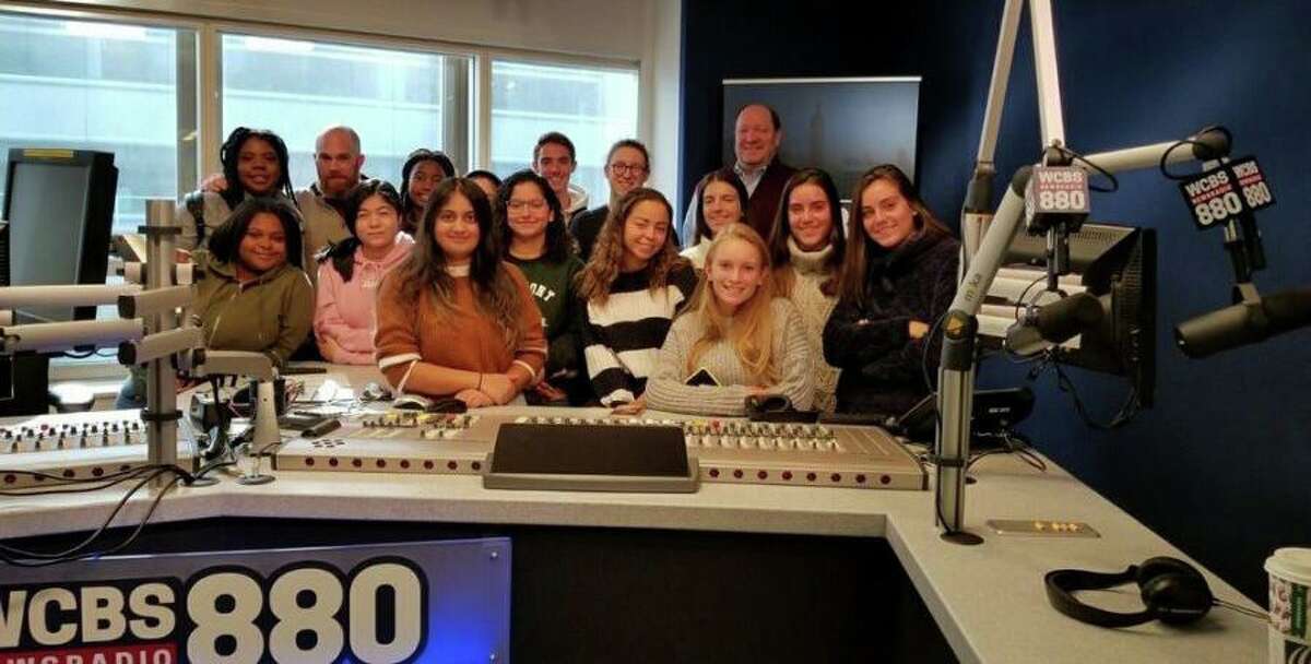 In The Halls Stamford High S Round Table Visits Cbs Radio Studios Nyc Round Table Visits Cbs Radio Studios, Round Table Nyc
