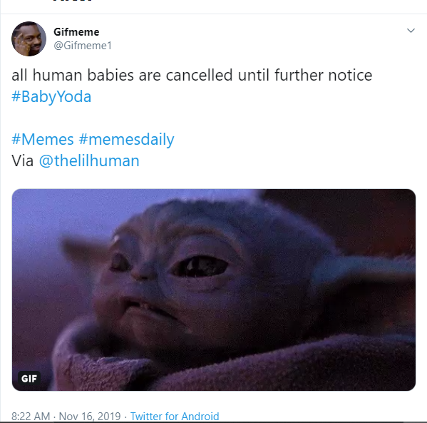 Baby Yoda' of Disney+ fame sparks a meme frenzy on Twitter