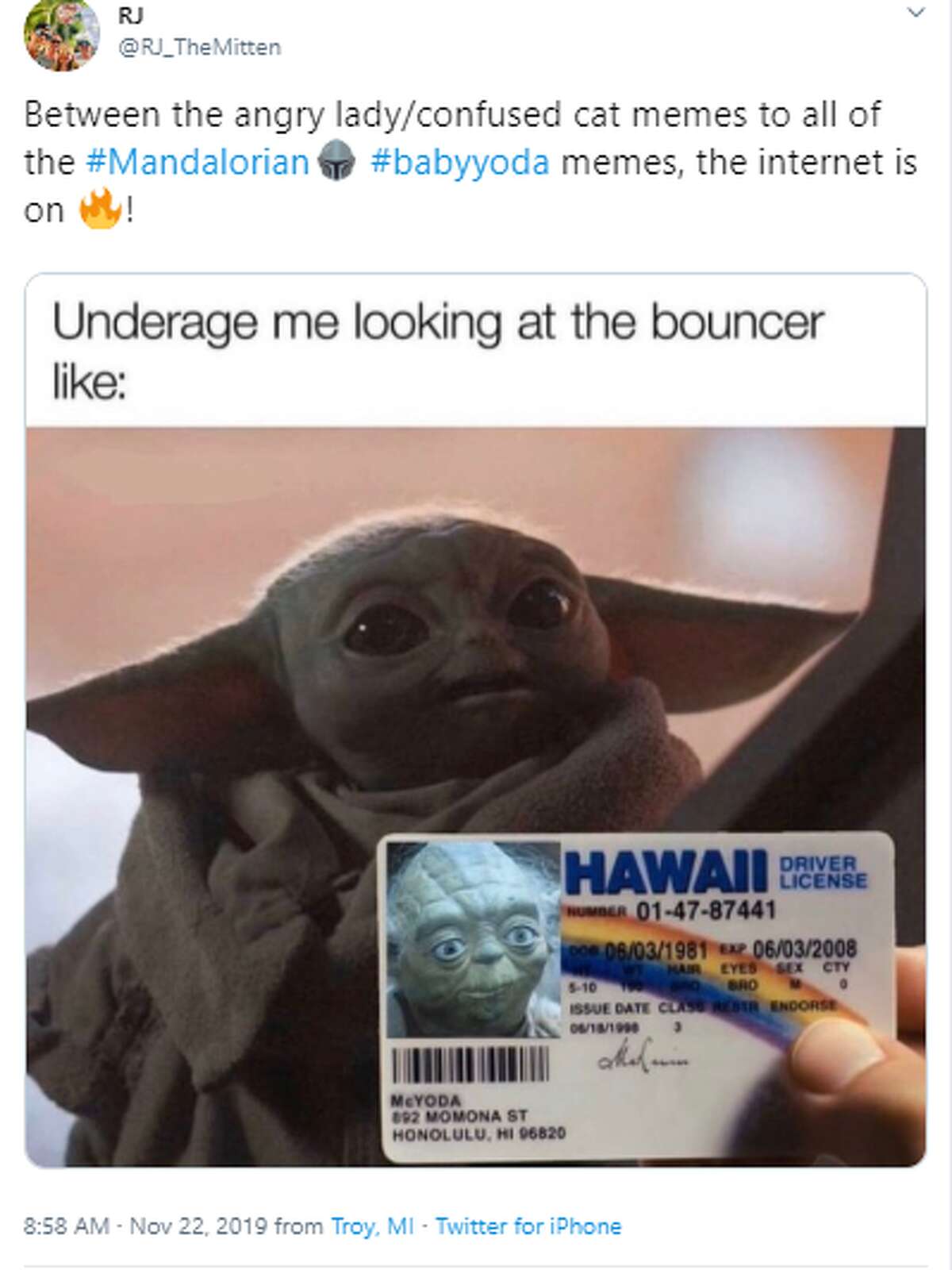 Baby Yoda Of Disney Fame Sparks A Meme Frenzy