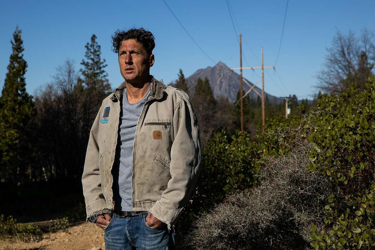 Former PG&E lineman Todd Hearn poses for a portrait in Mt. Shasta, California, November 20, 2019. Hearn was fired after raising wildfire safety concerns, despite 22 years on the job.
