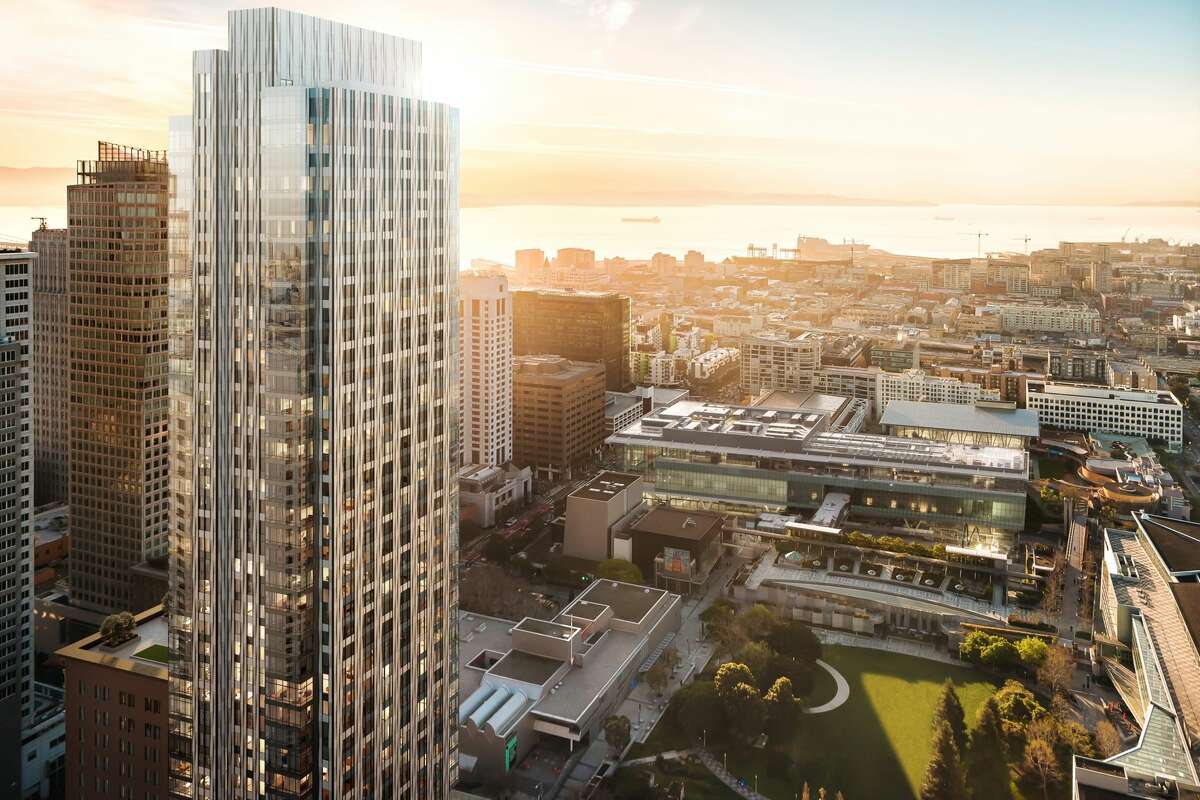 The Four Seasons Private Residences include this 45-story tower alongside the renovated historic Aronson Building.