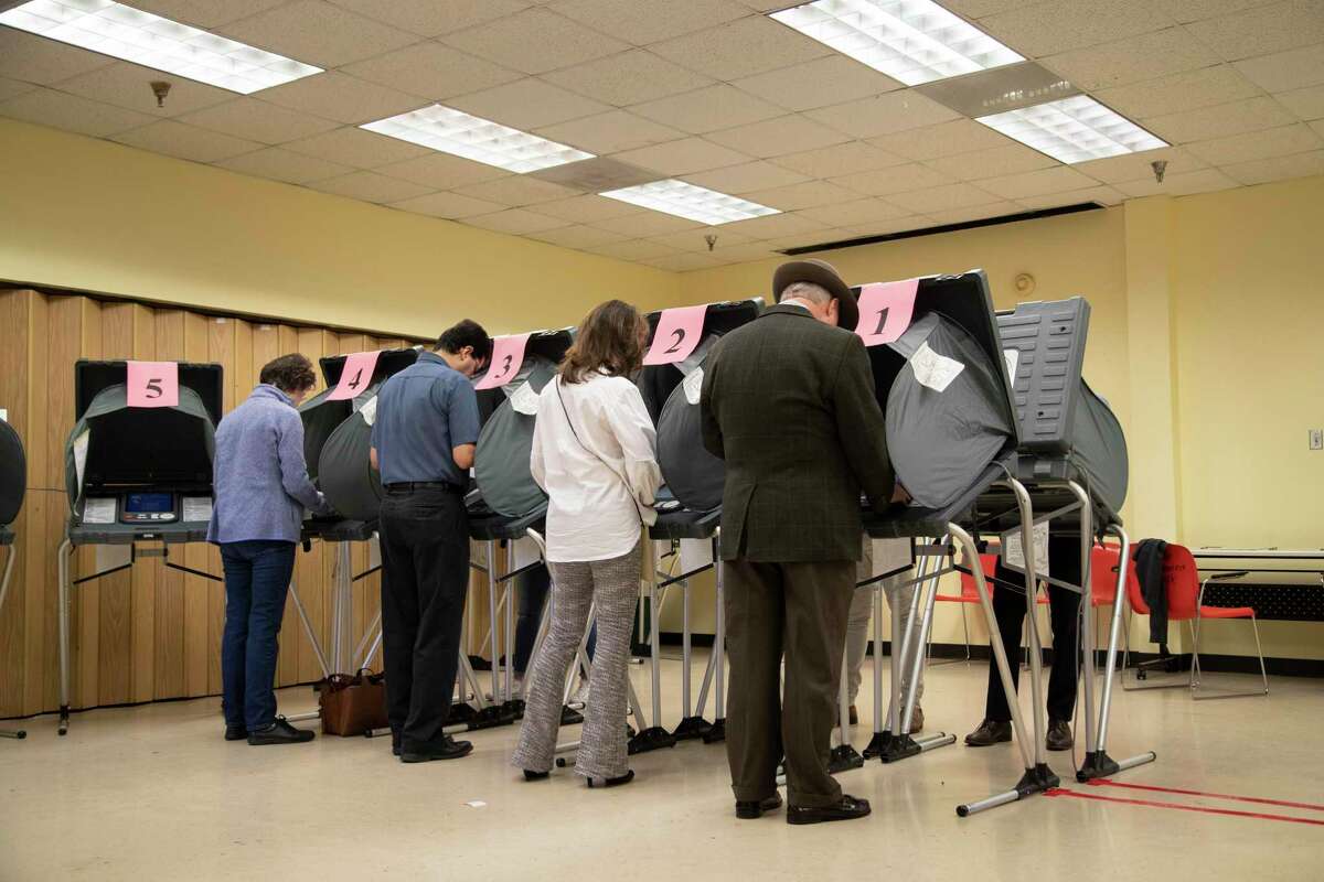 Voters cast their votes at the MultiService Center on West Gray St. on Election Day on Tuesday, Nov. 5, 2019, in Houston.
