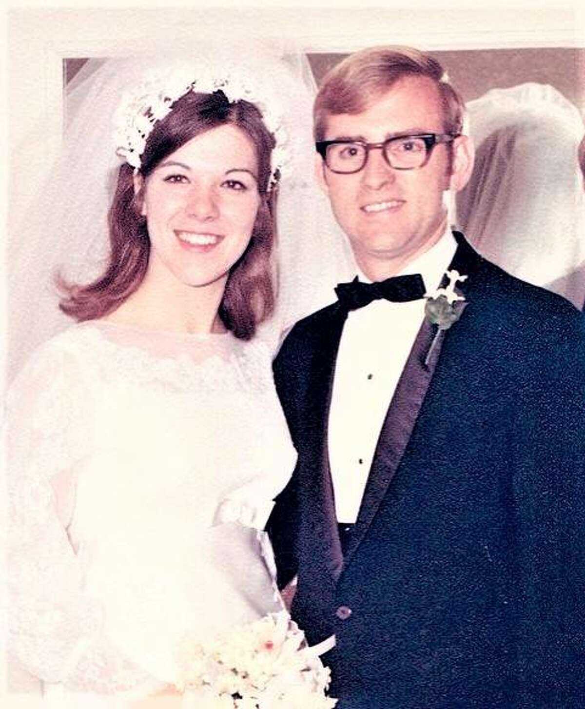 Larry and Judy Thompson at their wedding