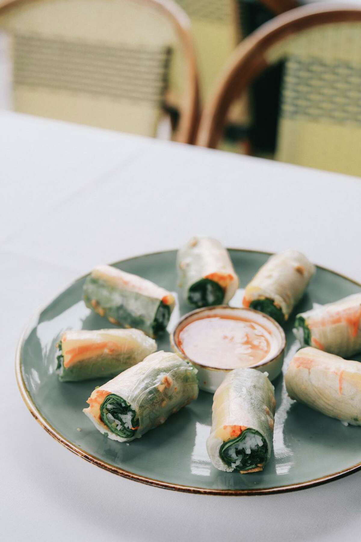 Leftover Thanksgiving turkey is used to make Vietnamese spring rolls.