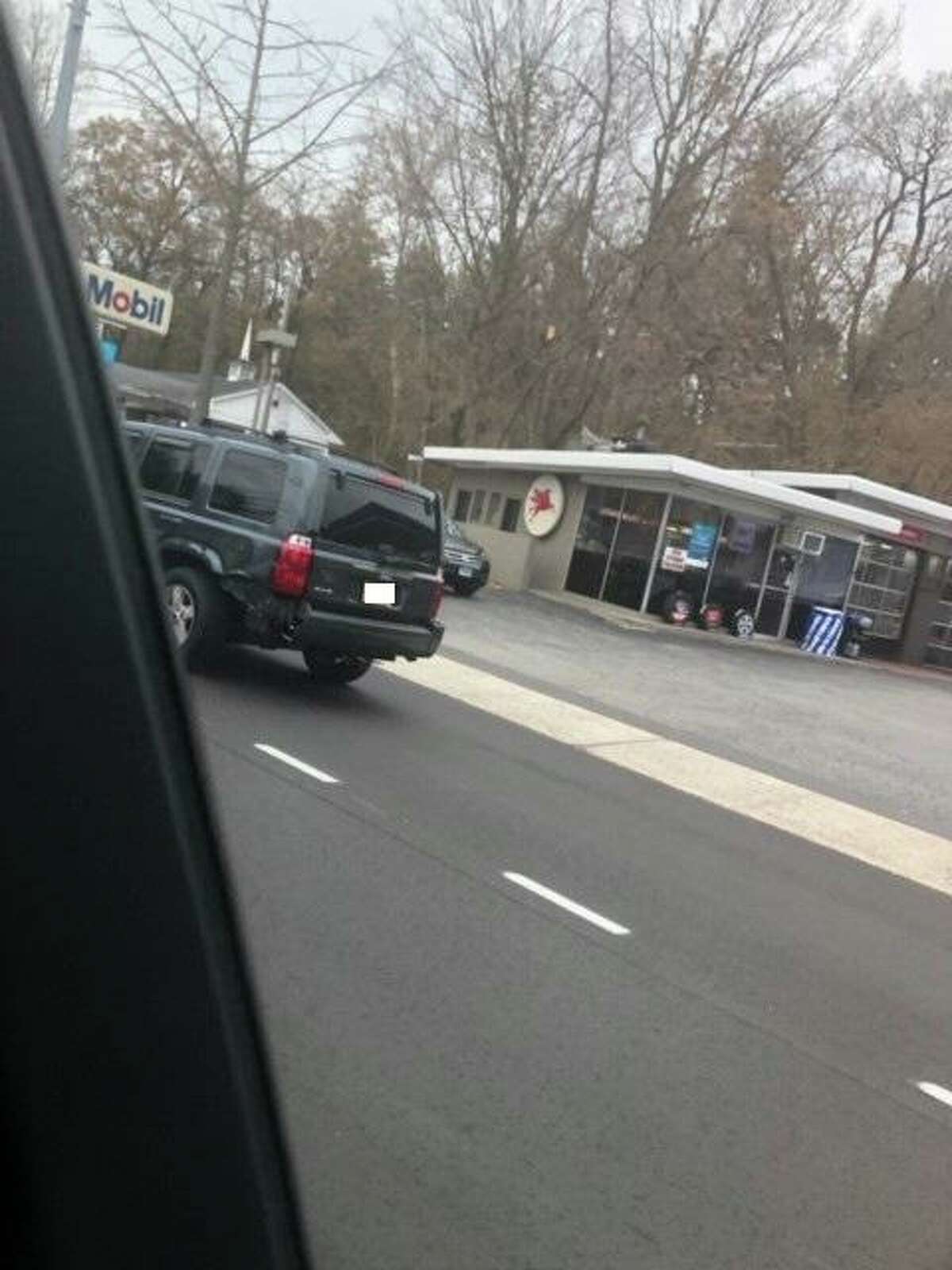 The suspect's vehicle.
