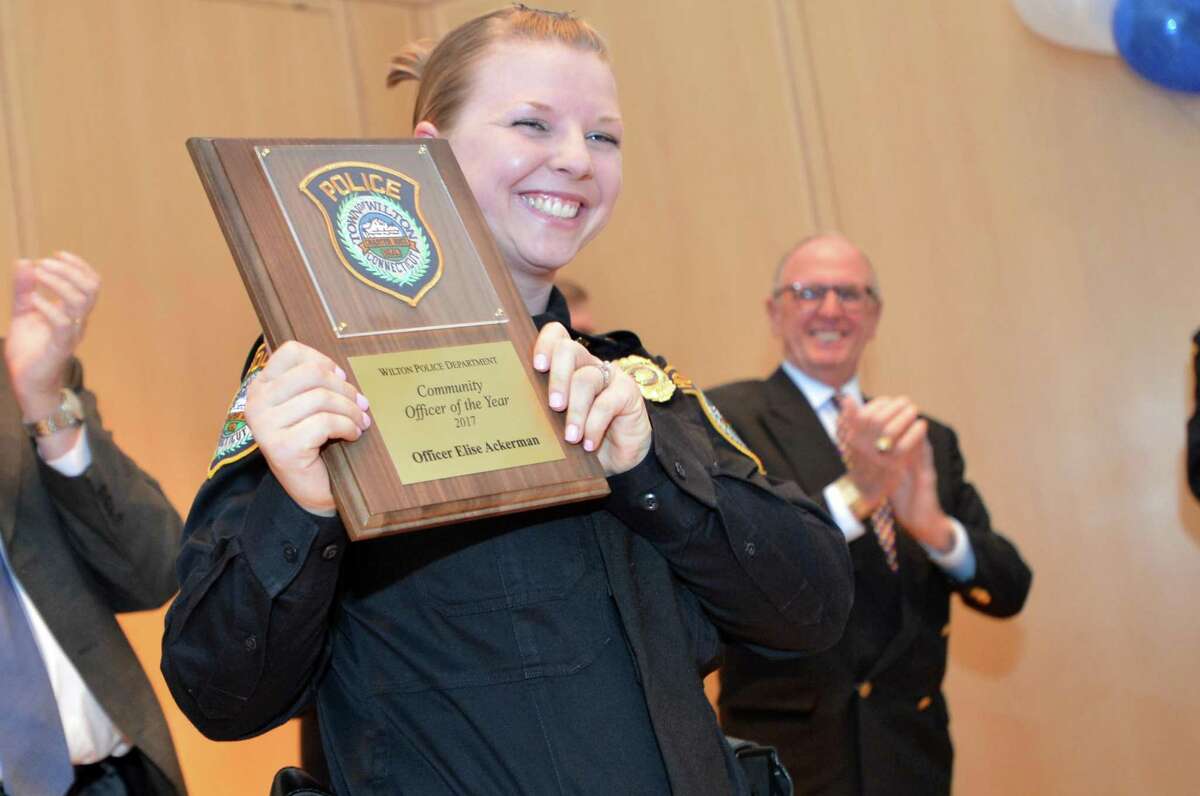 Wilton Police Officer Elise Ackerman was named 2017 Community Officer of the Year by the Wilton Police Department. She has now been assigned as a School Resource Officer.