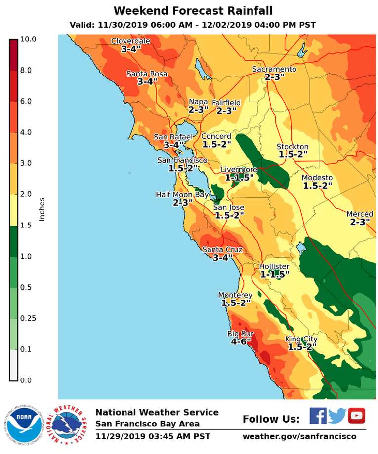 When, where and how much rain the Bay Area will get this weekend SFGate