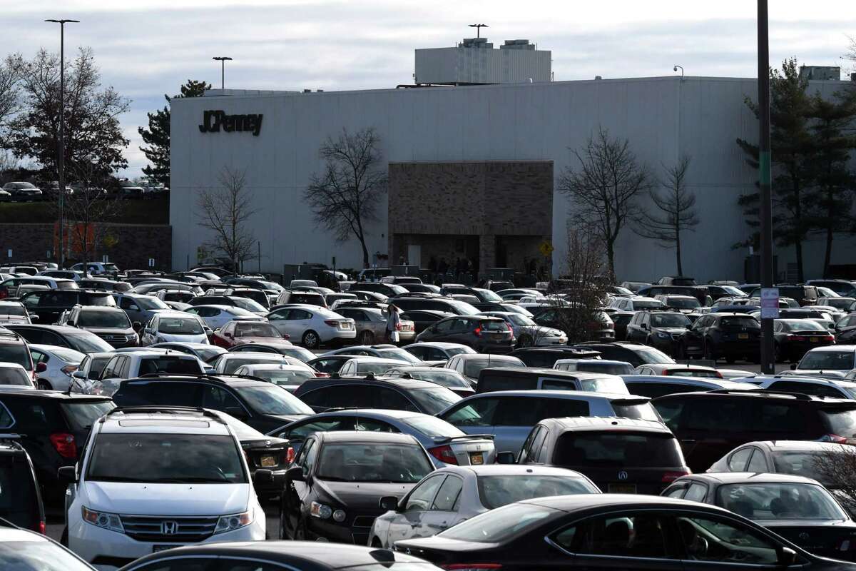Shoppers brave crowded parking lots on Black Friday on Friday, Nov. 29, 2019, at Crossgates Mall in Guilderland, N.Y. (Will Waldron/Times Union)