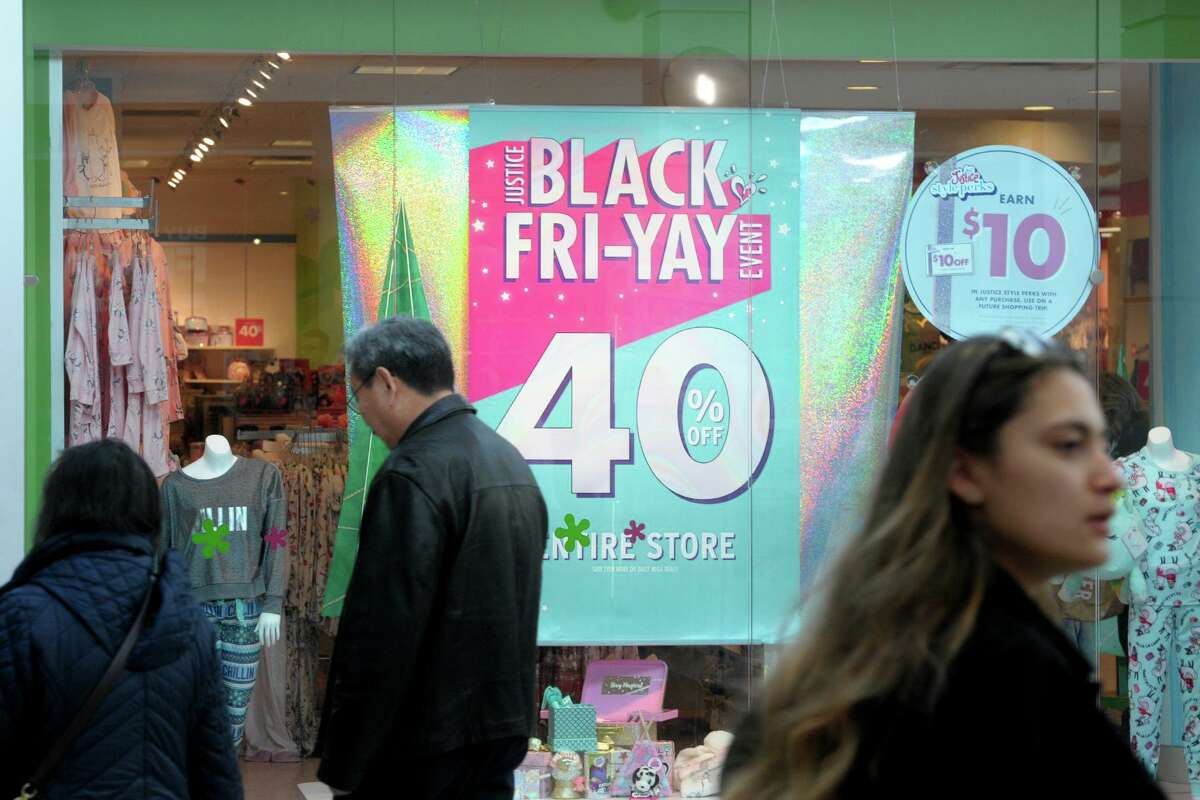 Black Friday shopping at Connecticut Post Mall, in Milford, Conn. Nov. 29, 2019.