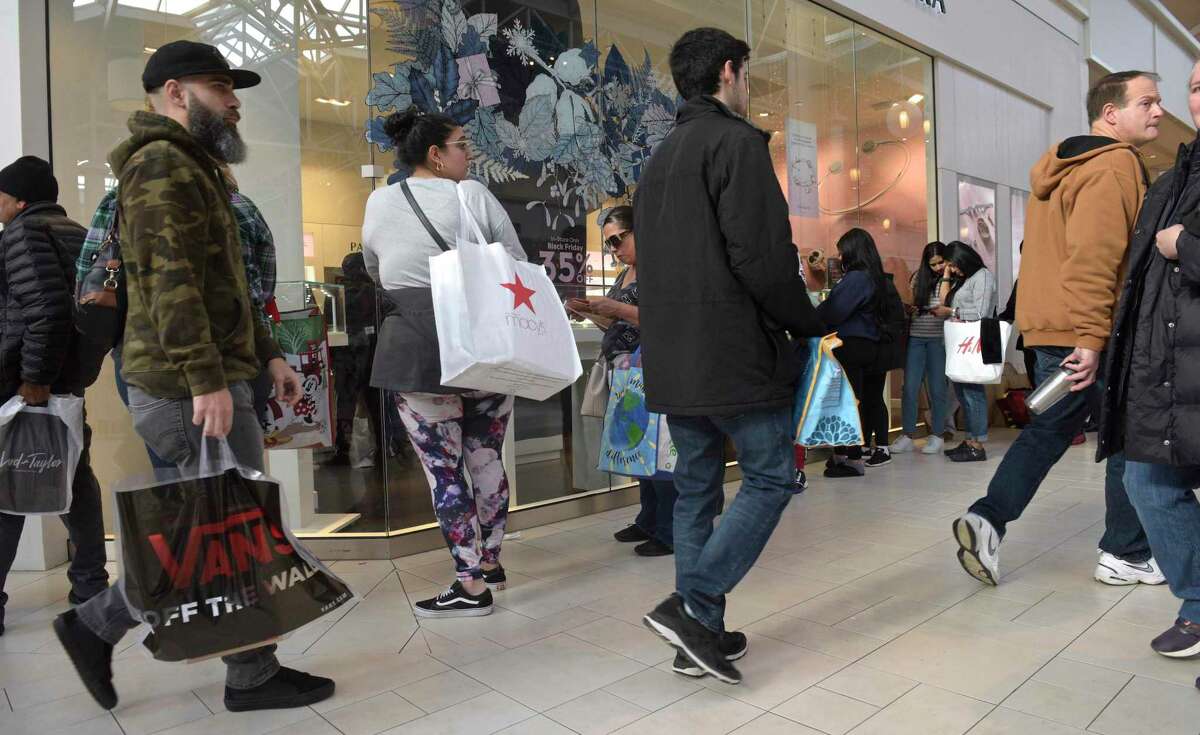 Black Friday shopping at the Danbury Fair mall, Friday, November 29, 2019, in Danbury, Conn.