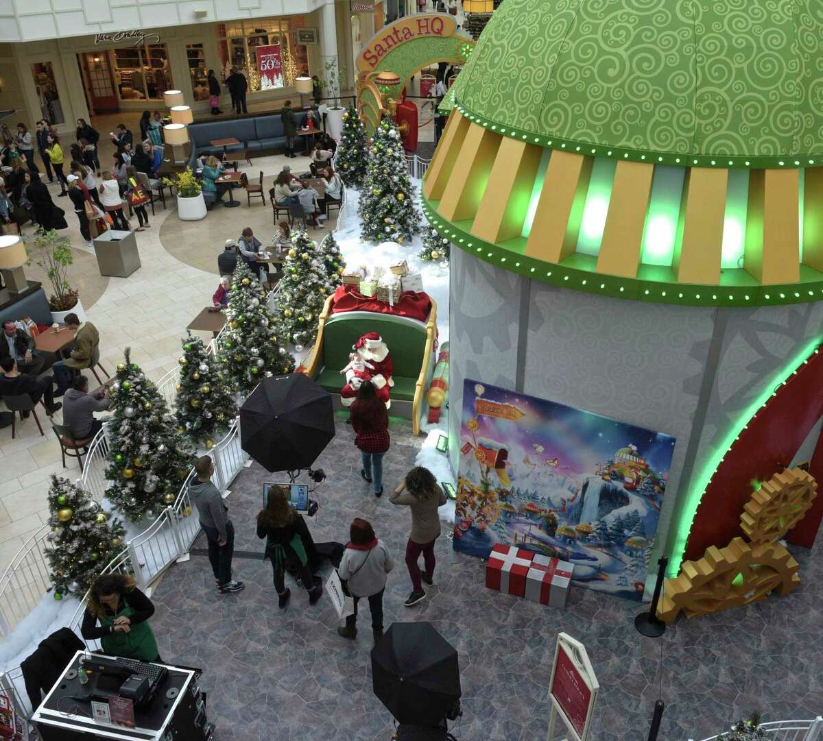 Santa HQ during Black Friday at the Danbury Fair mall, Friday, November 29, 2019, in Danbury, Conn.