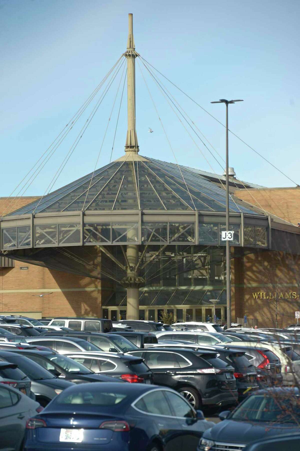 The parking lot on Black Friday at the Danbury Fair mall, Friday, November 29, 2019, in Danbury, Conn.