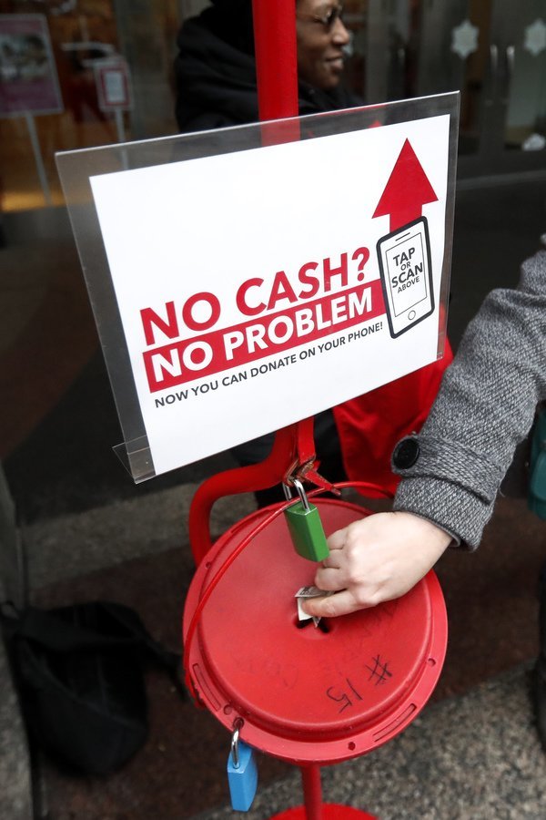 No cash? Salvation Army now accepting mobile donations