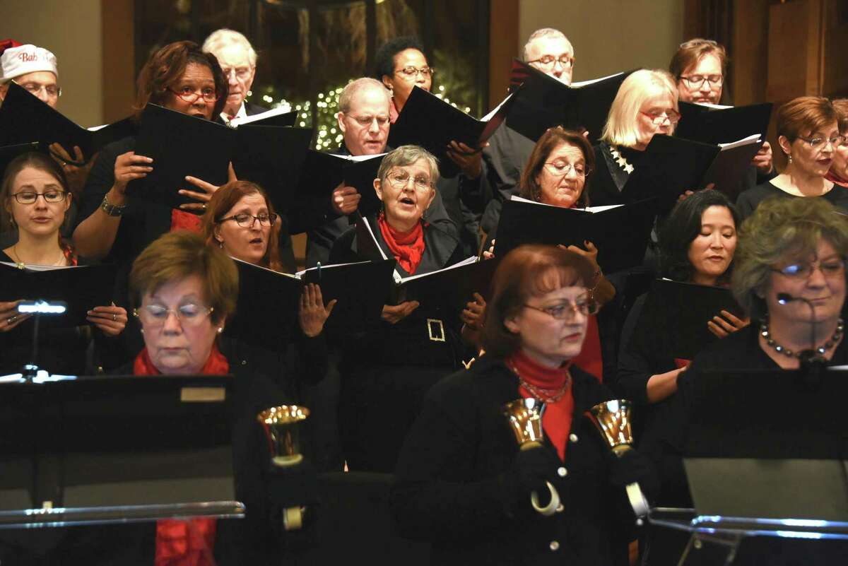 Music on the Hill ringers and singers at St. Matthew's Episcopal Church in December 2019.