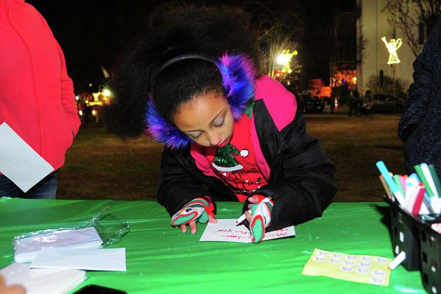 Gabby Murillo lights West Haven’s Christmas tree