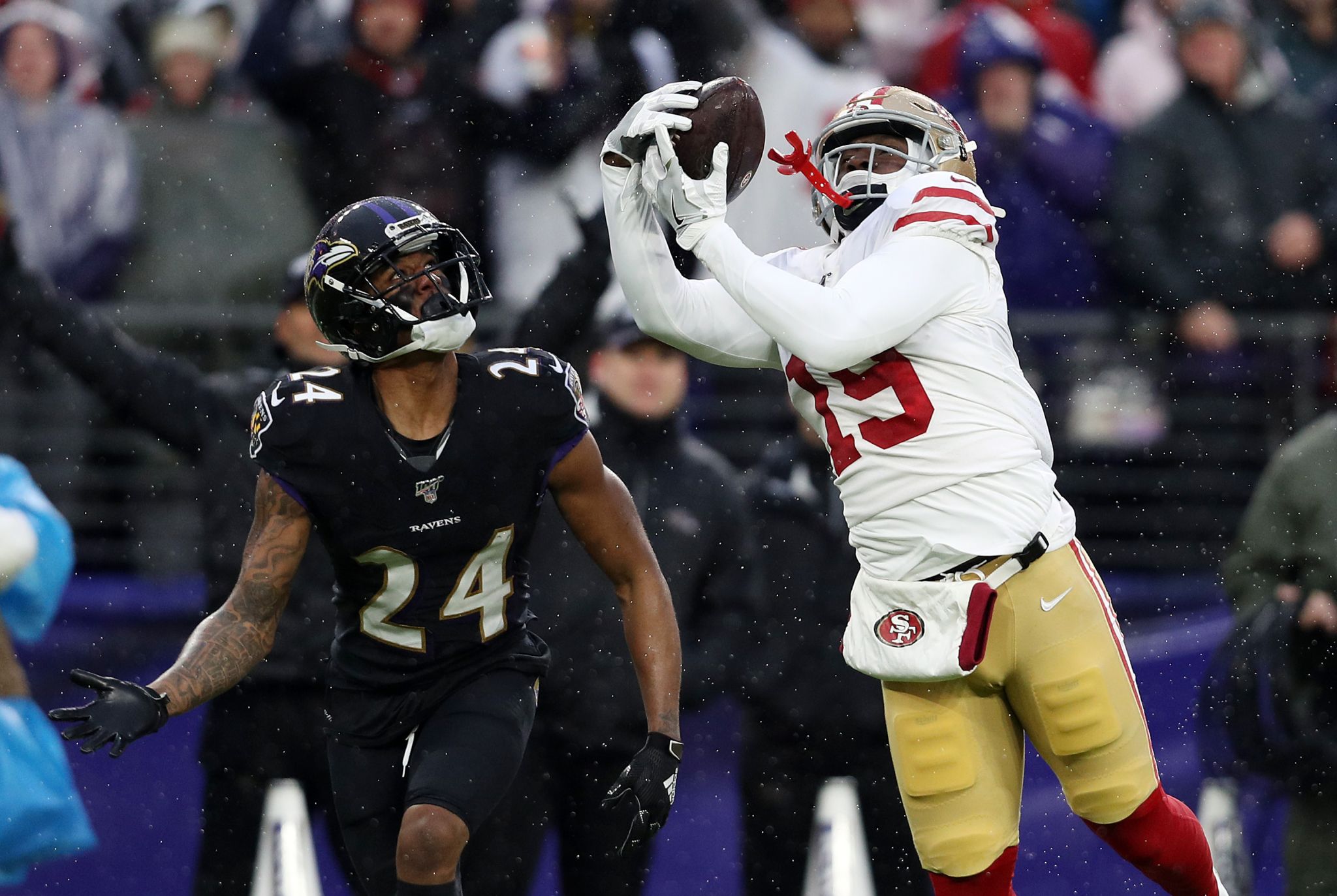 Watch: 49ers' Deebo Samuel mimics Lamar Jackson celebration after touchdown