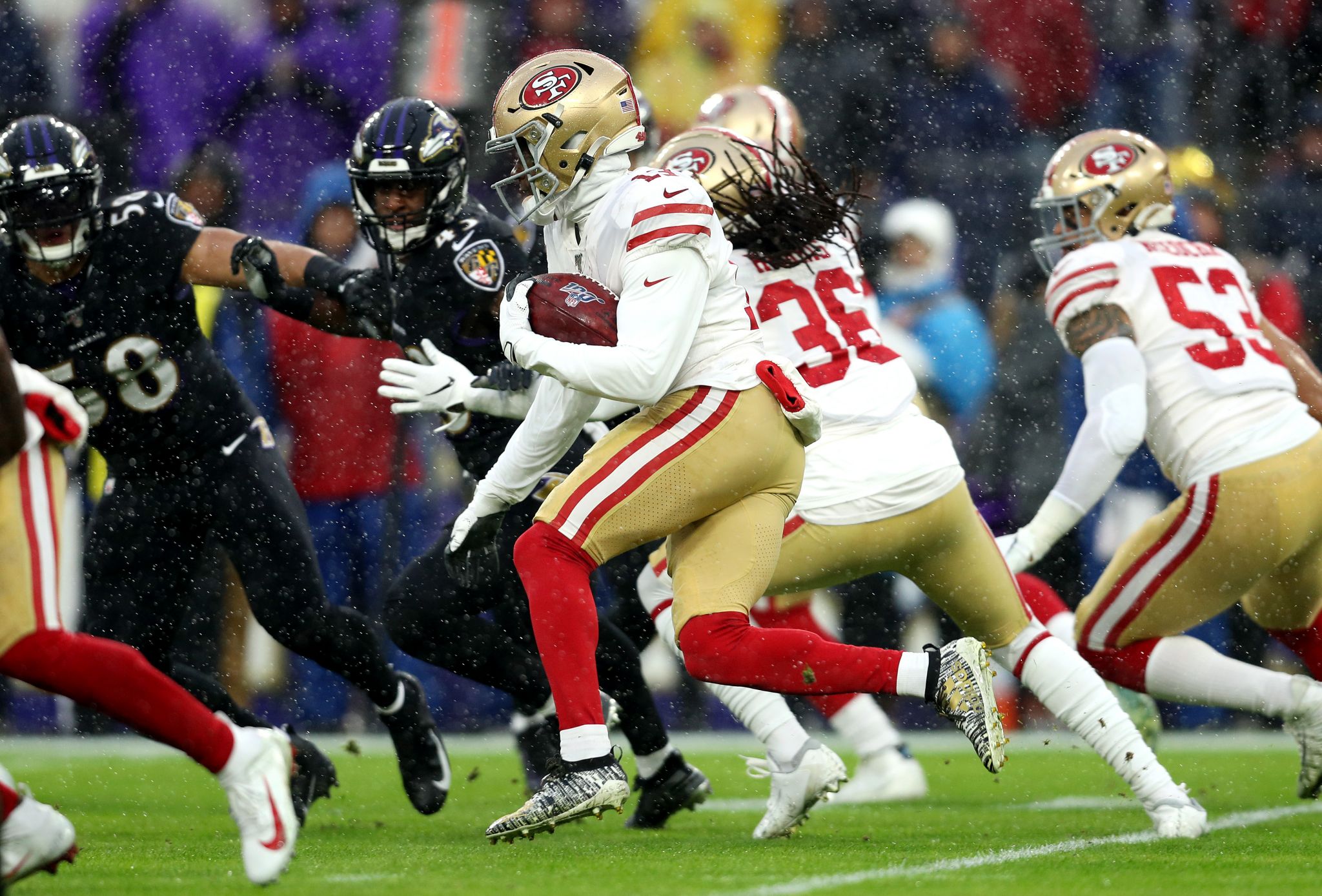 Watch: 49ers' Deebo Samuel mimics Lamar Jackson celebration after touchdown