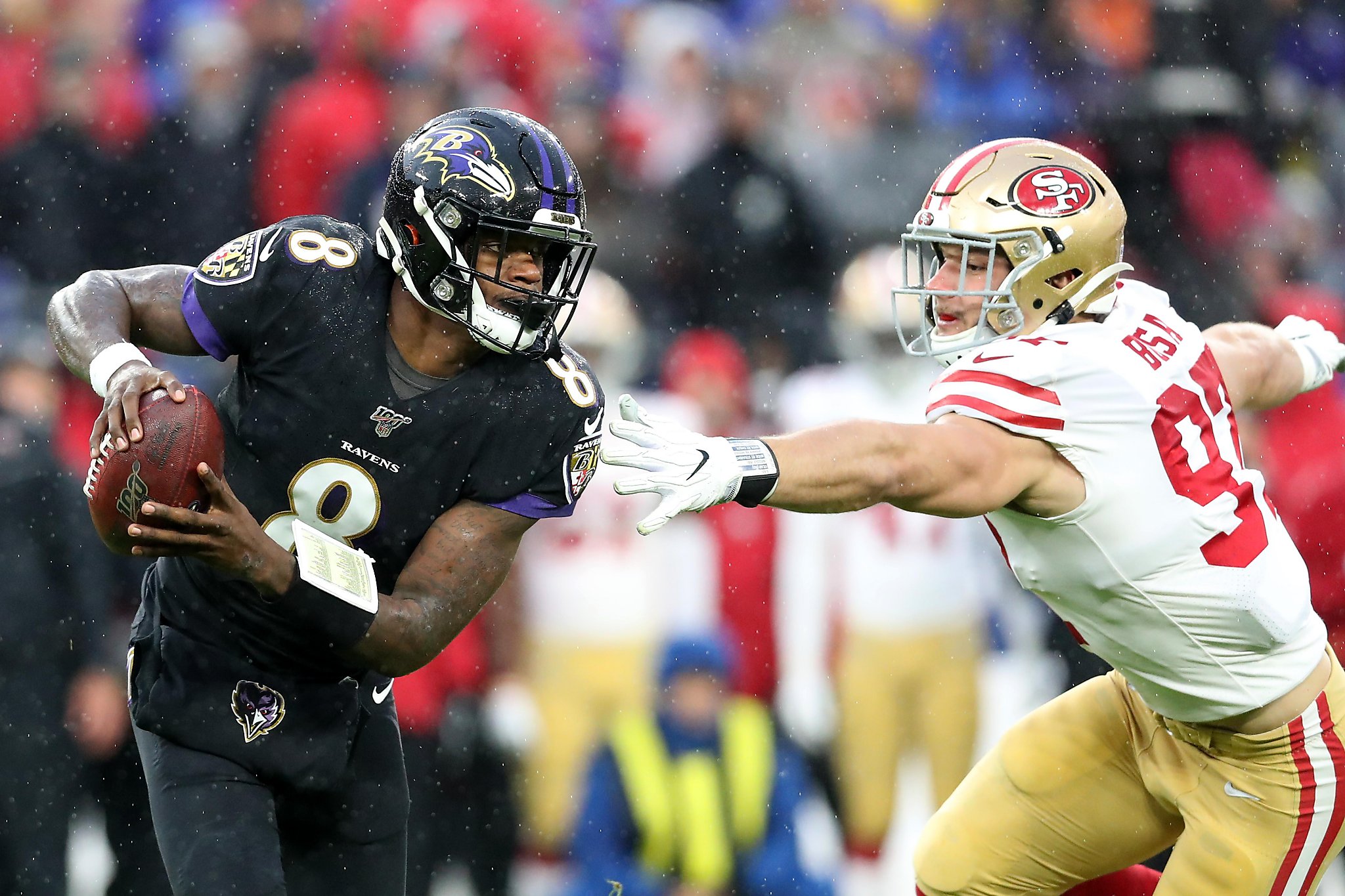 Unreal play from a 49ers reserve results in Lamar Jackson’s first lost