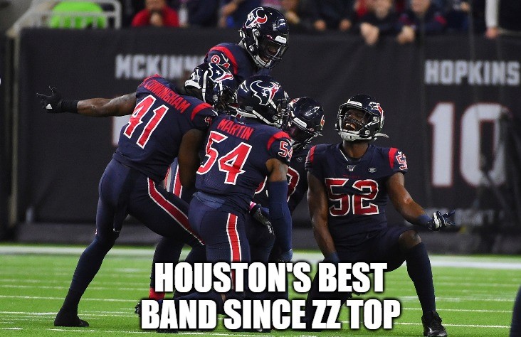 Memes celebrate the Texans' upset of the Chargers