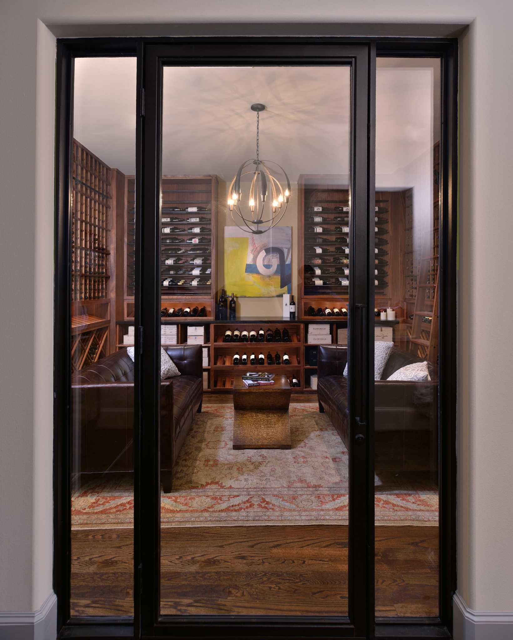 How an unused study transformed into a wine room