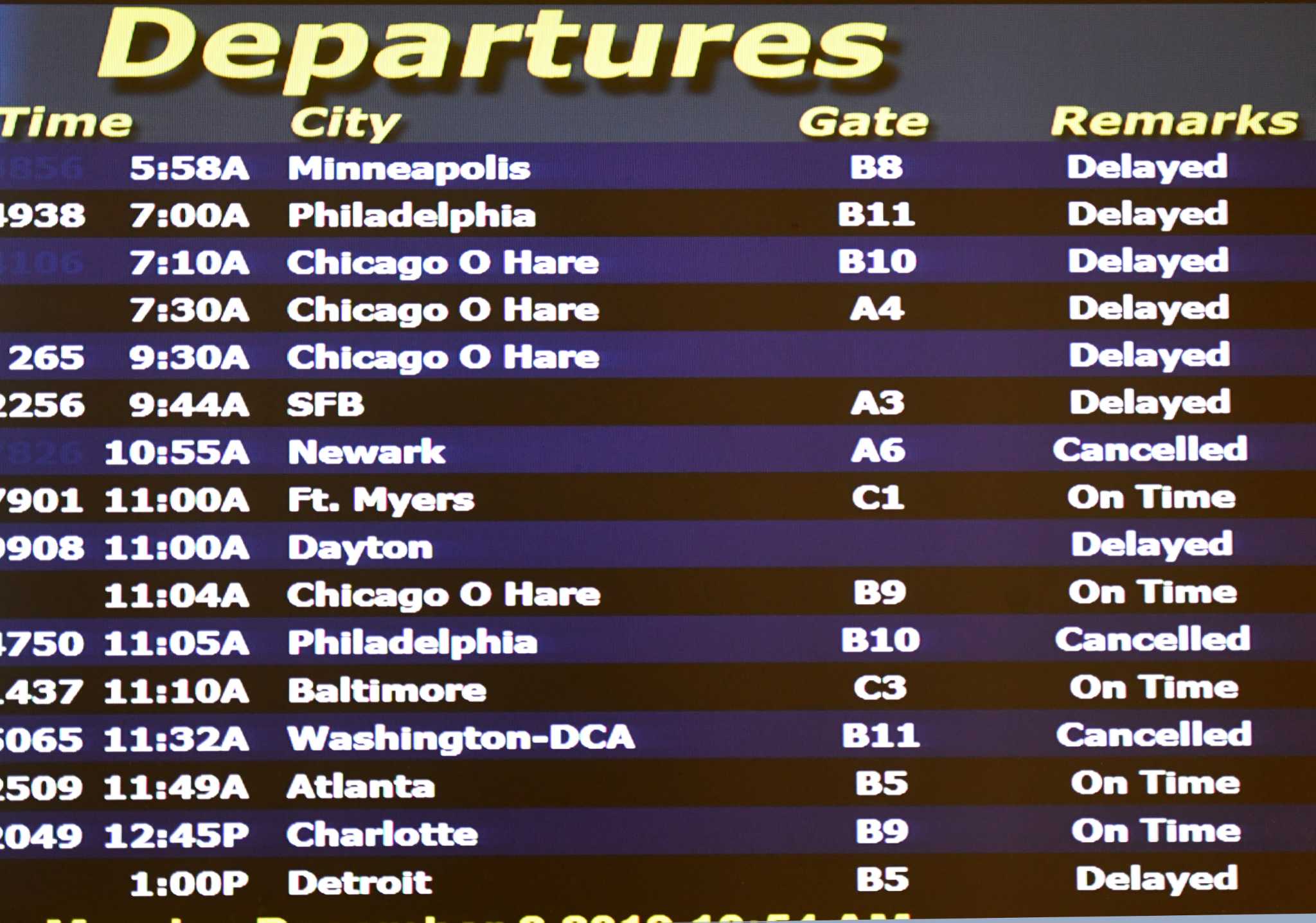 UPDATE Albany airport travelers endure dozens of flight cancellations