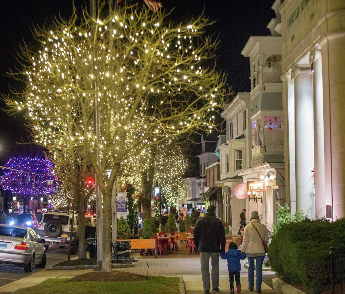 A large crowd showed up for the annual Holiday tree-lighting on Friday, Nov. 29, 2019 in Ridgefield Conn.