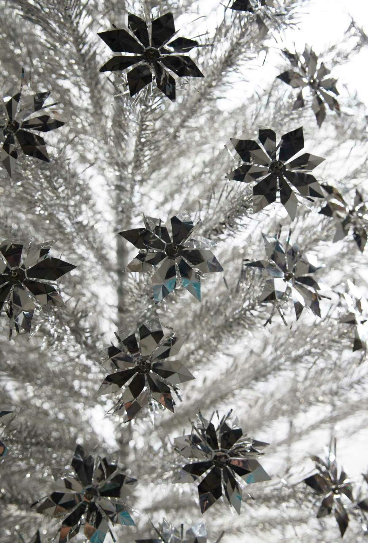 Aluminum trees sparkle in ‘Space Age Christmas Trees’ at Houston’s 1940