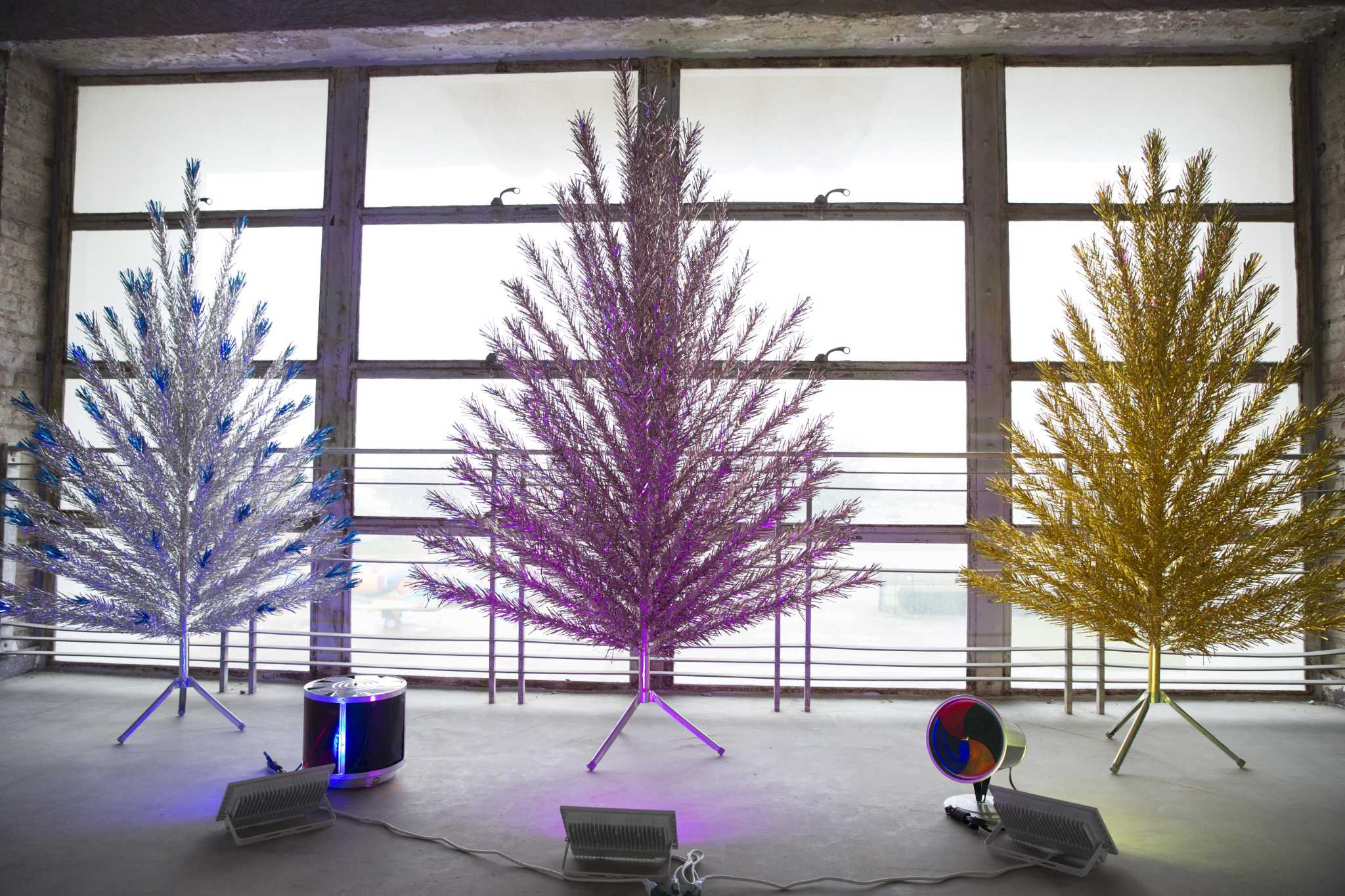 Aluminum trees sparkle in ‘Space Age Christmas Trees’ at Houston’s 1940 Air Terminal Museum 