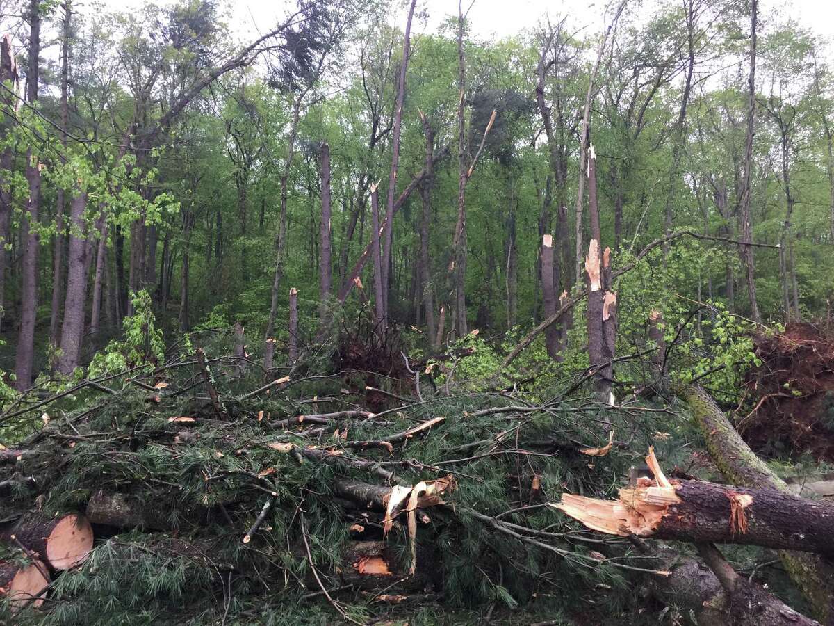 Sleeping Giant State Park in Hamden will remain closed for at least several days, according to state officials, after it sustained heavy damage during Tuesday's storm.