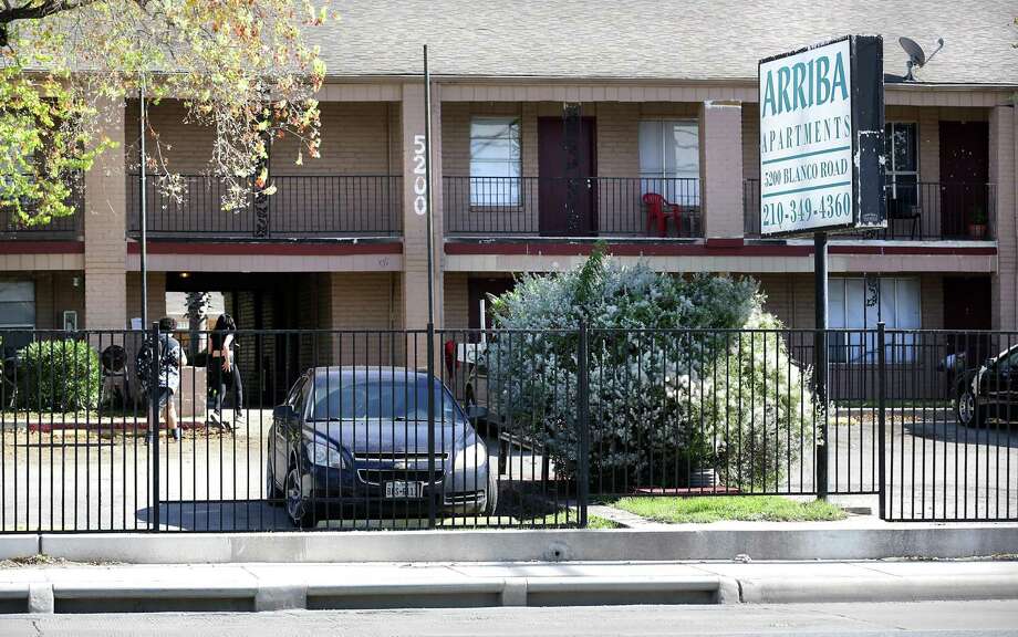 Michael and Gary Petersen were told they were being evicted from their apartment at Arriba En Blanco after they filed multiple complaints with the landlord. The Petersens moved out of the complex, one of 21 owned by the Trif family. Photo: Bob Owen / San Antonio Express-News