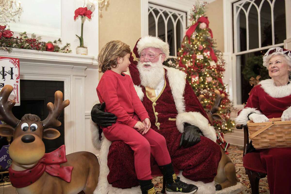 Jo Jo Gallo, 5, of Ridgefield chats with Santa at the Lounsbury House during the annual Holiday tree-lighting on Friday, Nov. 29, 2019 in Ridgefield Conn. Jo Jo Gallo, 5, of Ridgefield chats with Santa at the Lounsbury House during the annual Holiday tree-lighting on Friday, Nov. 29, 2019 in Ridgefield Conn.