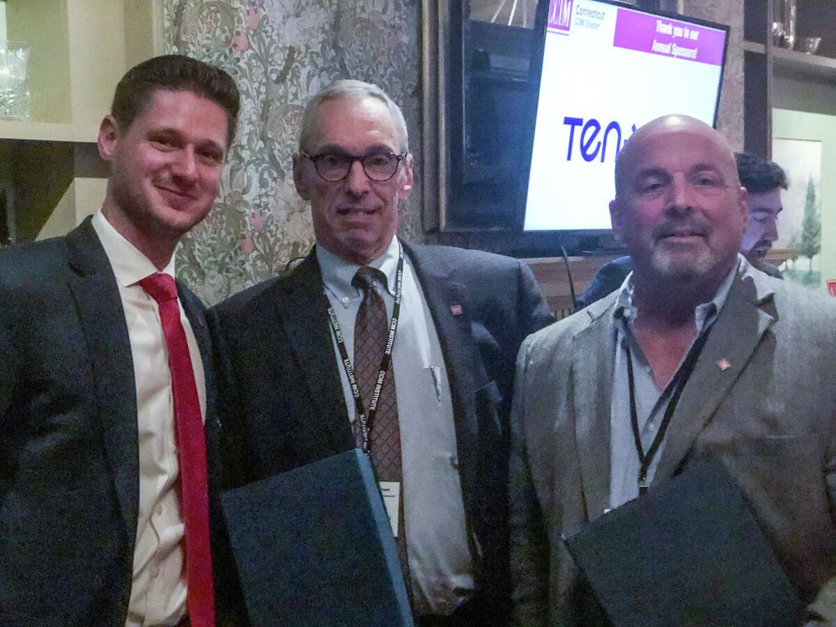 Eric Amodio, secretary of the CT CCIM Chapter; Carl Russell of Pearce Commercial Real Estate; and Ken Ginsberg of Real Living Wareck D’Ostilio Real Estate.
