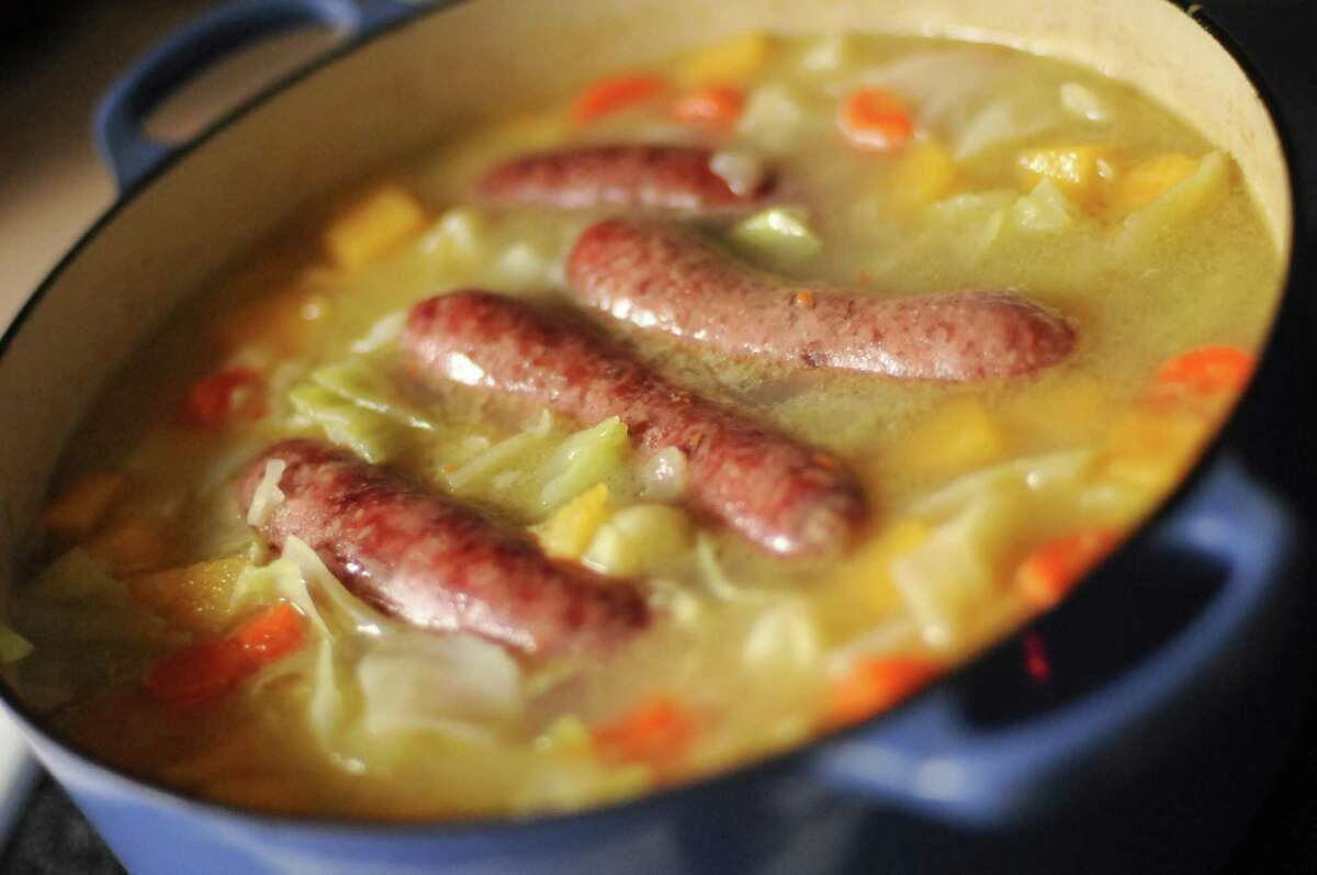 Recipe: Smoked Sausage and Cabbage Soup