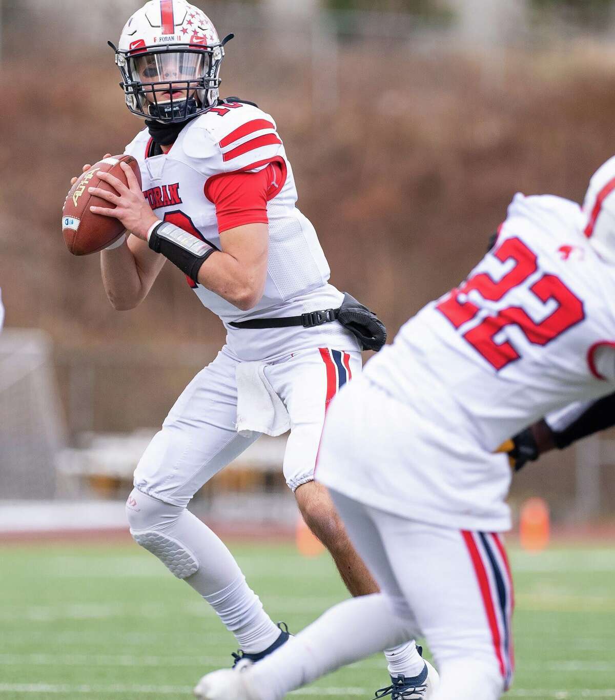 Foran quarterback Andrew Janik led the Lions to four touchdowns and a field goal on Thanksgiving.