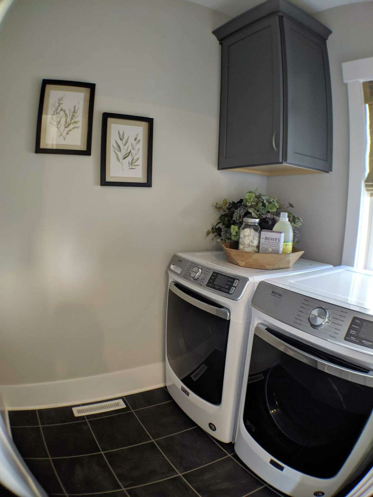 The laundry room inside a house by Bella Homes on the 2019 Saratoga County Showcase of Homes. (Photo by Eli Conklin)