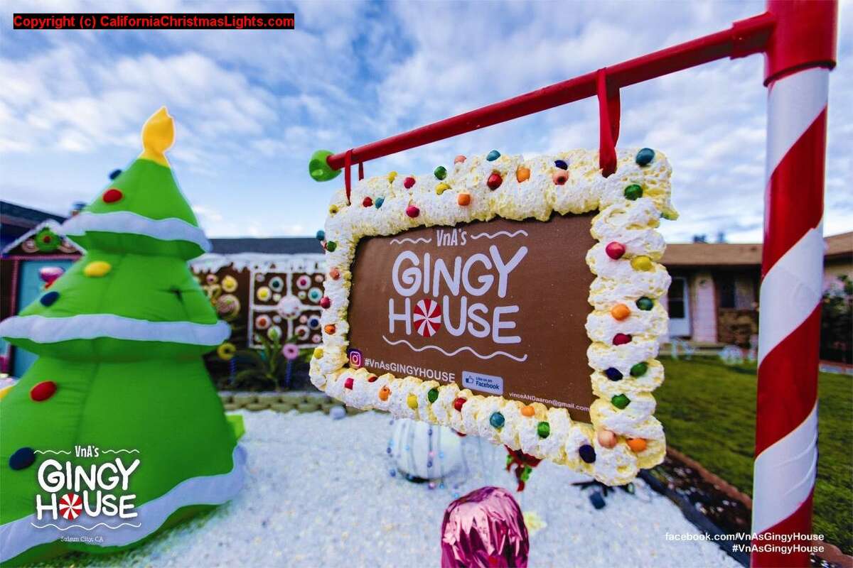 340 Shoveller Drive, Suisun City, Solano County, 94585 This is another must-see this year, noted Dourov. VnA’s Gingy House is a life-sized gingerbread house baked from scratch by its owners. 