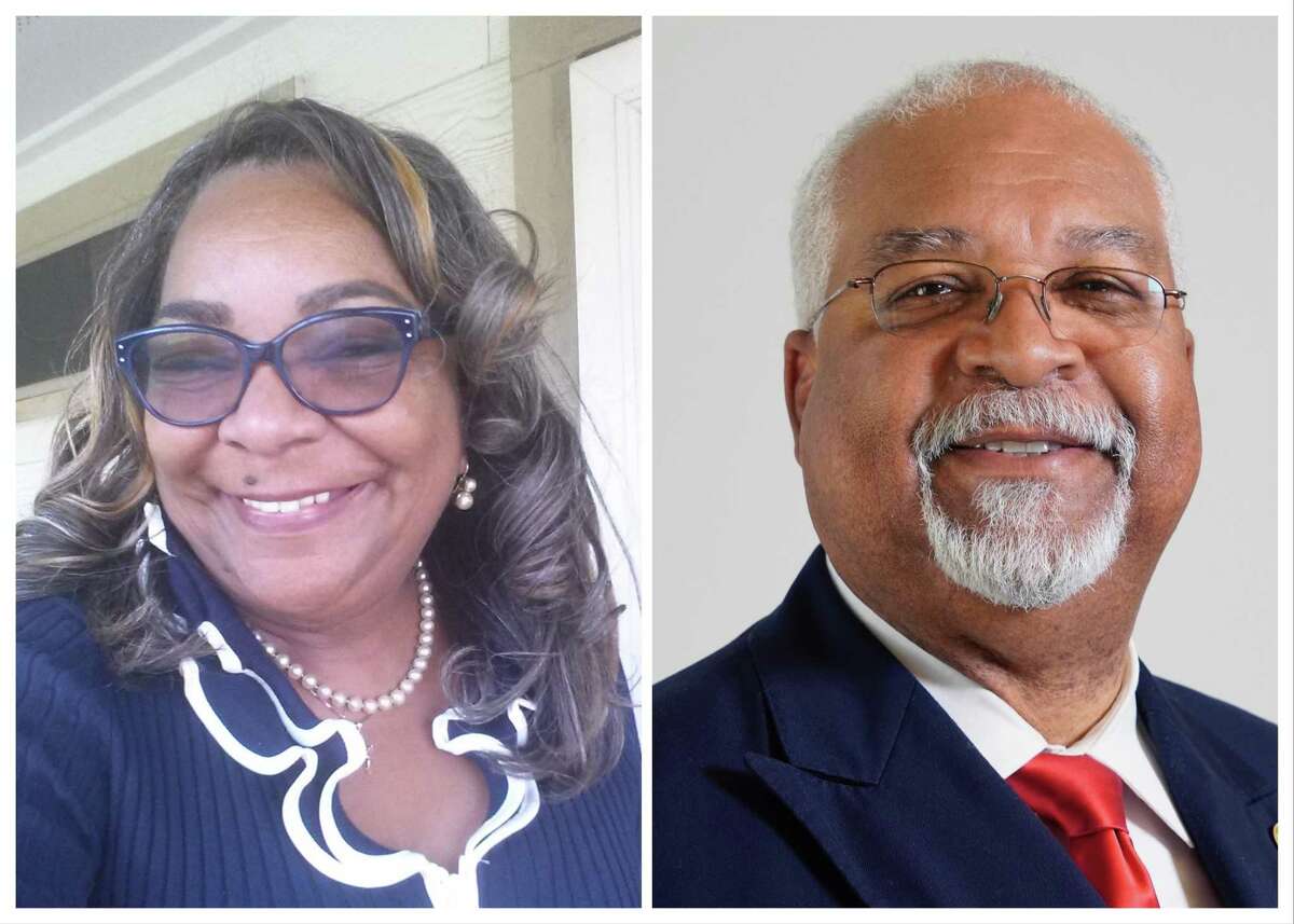 Retired postal manager Kathy Blueford-Daniels, left, and Houston city council aide John Gibbs, right, face each other in the Houston ISD District II runoff election. Blueford-Daniels earned 43 percent of the vote the general election, while Gibbs received 22 percent. They are running to replace incumbent Rhonda Skillern-Jones, who is not seeking re-election.