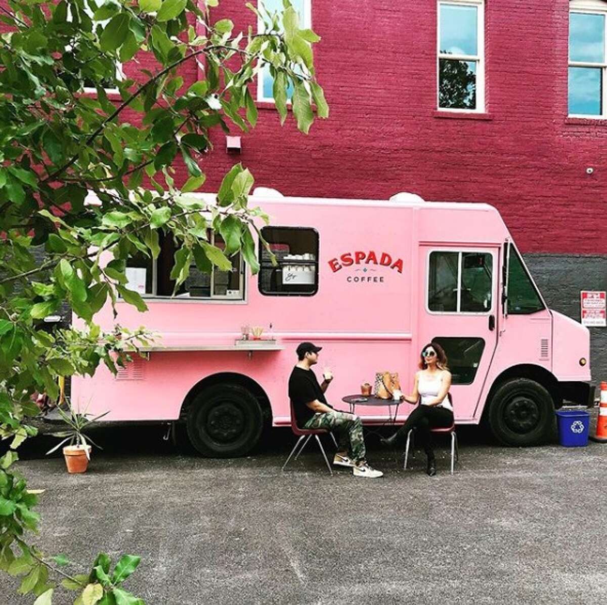 New bright pink coffee truck now open in downtown San Antonio