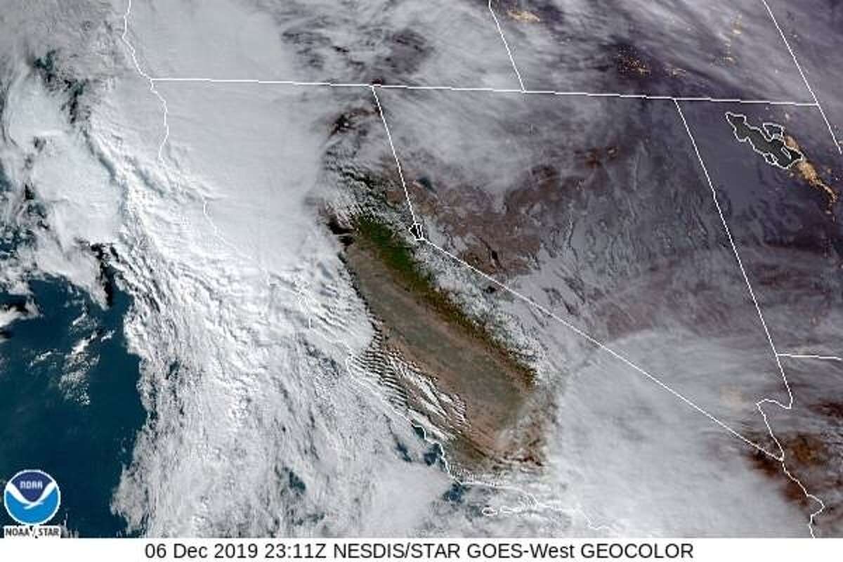 See the strong storm approaching the Bay Area from space