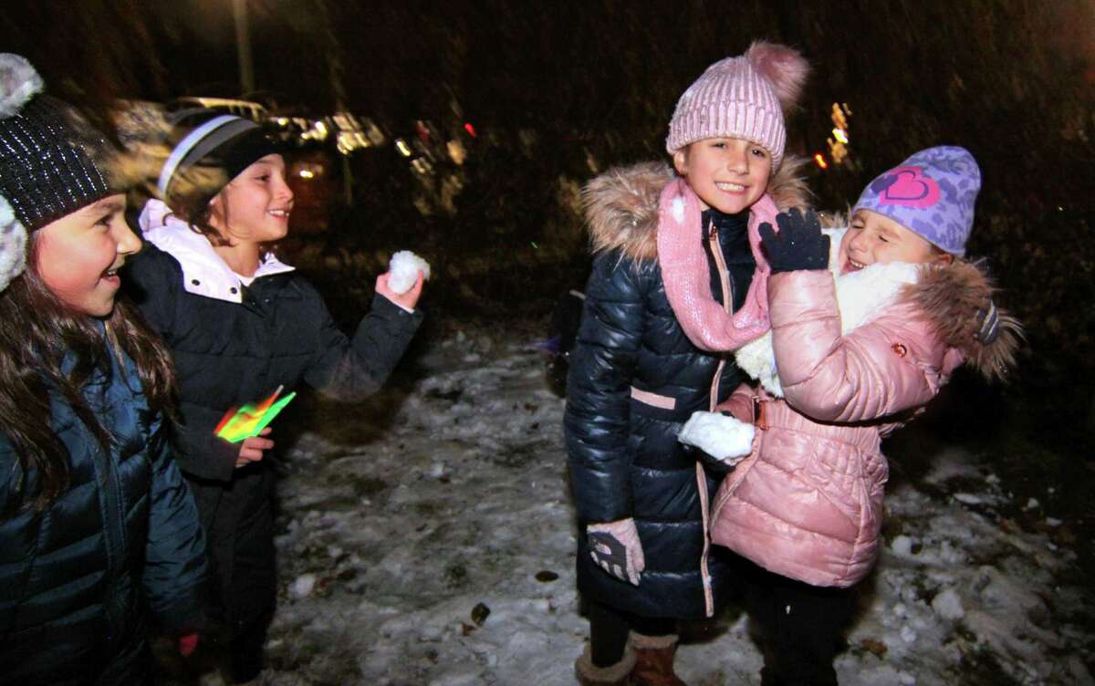 The annual holiday tree lighting event at Town Hall Green in Trumbull, Conn., on Friday Dec. 6, 2019.