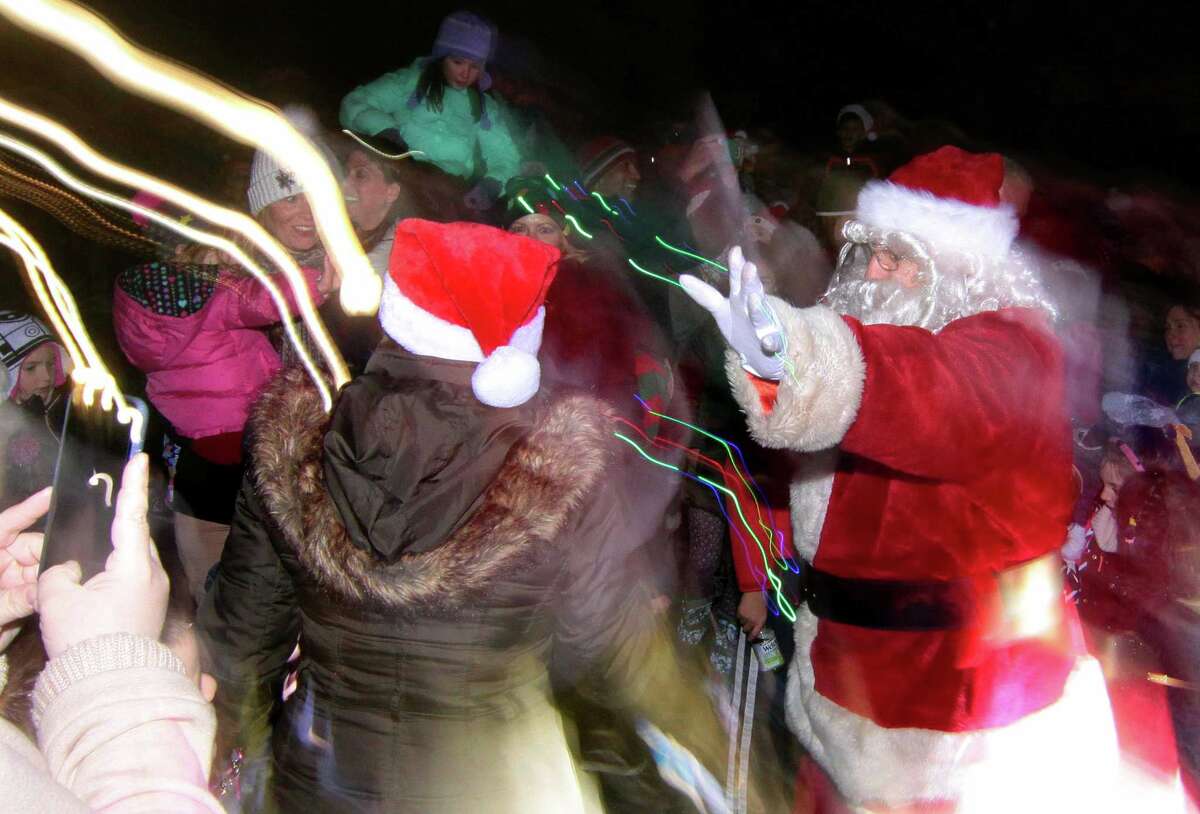 The annual holiday tree lighting event at Town Hall Green in Trumbull, Conn., on Friday Dec. 6, 2019.