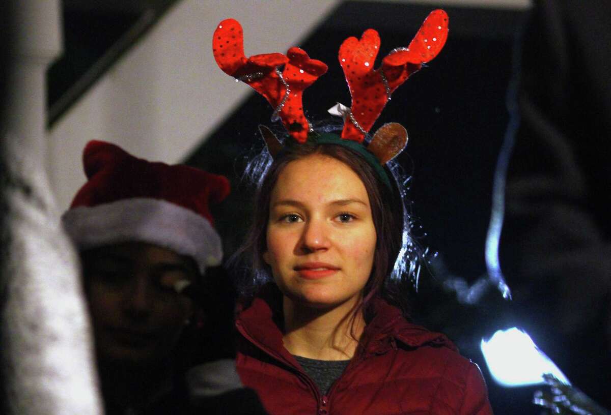 The annual holiday tree lighting event at Town Hall Green in Trumbull, Conn., on Friday Dec. 6, 2019.